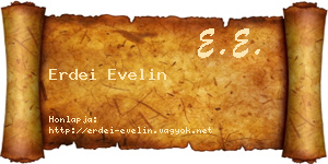 Erdei Evelin névjegykártya